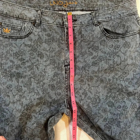 UNO Jeans Mustang‎ Sally Patterned Straight Leg Jean Womens Size 16/L32 - Picture 9 of 12